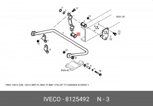 Подвеска, стабилизатор 8125492 IVECO