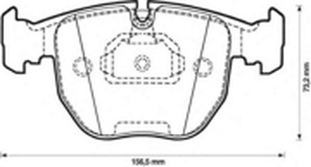 Комплект тормозных колодок, диско 571873B BENDIX JURID