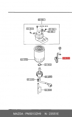 Кронштейн крепления PN5013ZH9 MAZDA