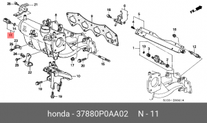 Датчик температуры охлаждающей жидкости 37880P0AA02 HONDA
