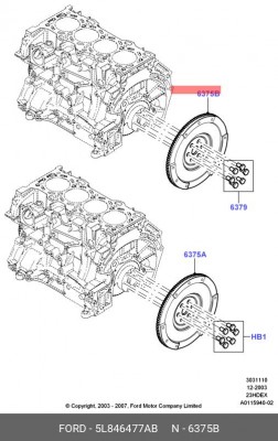 Маховик 5L84-6477-AB FORD
