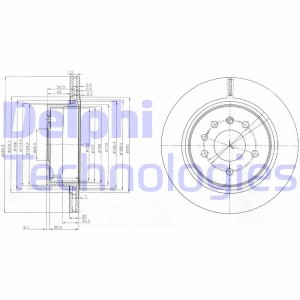 Тормозной диск BG4043 DELPHI