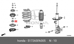 Подшипник опоры амортизатора подвески 51726-SFA-005 HONDA