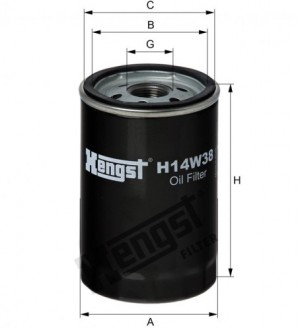 Масляный фильтр H14W38 HENGST