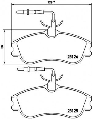 Комплект тормозных колодок, диско P61060 BREMBO