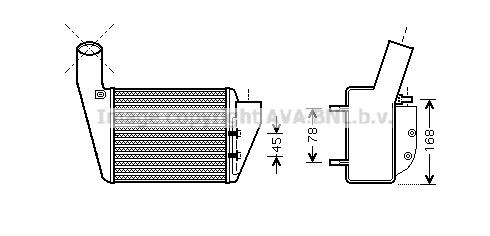 Интеркулер VW4222 AVA