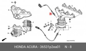 Лямбда-зонд 36531P2EA01 HONDA