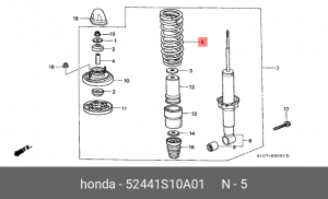 Пружина ходовой части 52441S10A01 HONDA