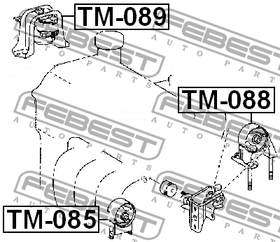 Подушка двигателя TM-088 FEBEST