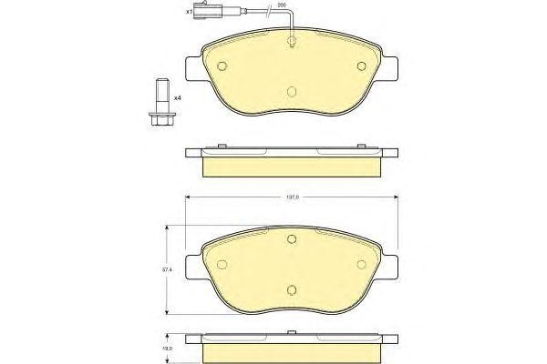 Комплект тормозных колодок, диско 6114834 GIRLING