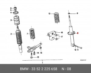 Амортизатор подвески 33 52 2 225 658 BMW
