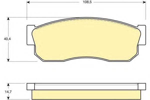 Комплект тормозных колодок, диско 6109889 GIRLING