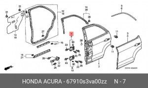 Петля - шарнир открывания двери 67910S3VA00ZZ HONDA