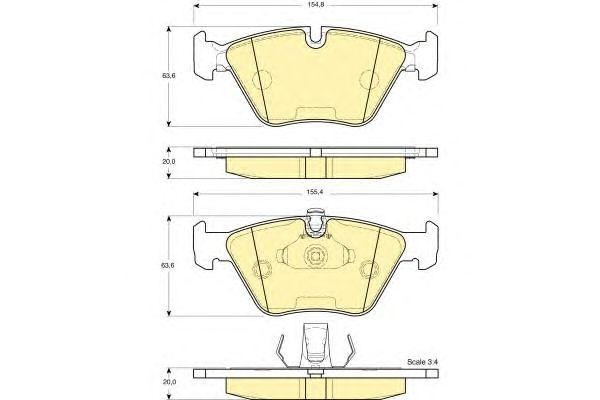 Комплект тормозных колодок, диско 6114042 GIRLING