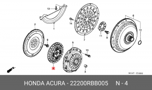 Диск сцепления 22200RBB005 HONDA