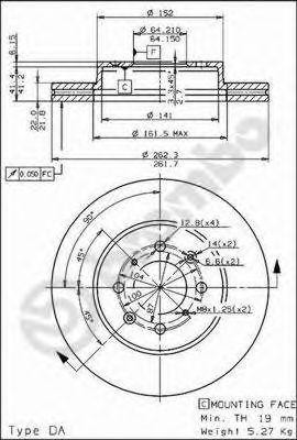 Тормозной диск 09.5457.10 BREMBO