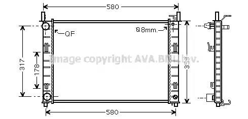 Радиатор, охлаждение двигател FD2326 AVA