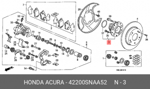 Подшипник ступицы колеса со ступицей (комплект) 42200SNAA52 HONDA