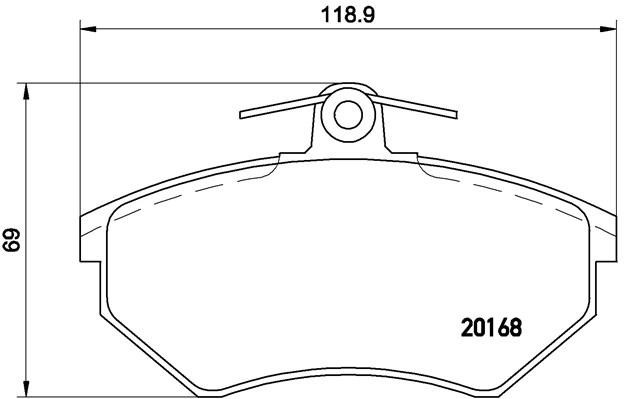 Комплект тормозных колодок, диско P85011 BREMBO