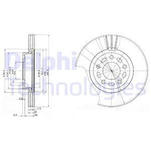 Тормозной диск BG3928 DELPHI