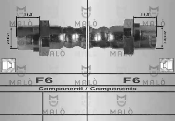 Тормозной шланг 80232 MALO