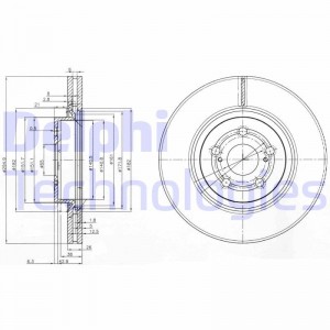 Тормозной диск BG3914 DELPHI
