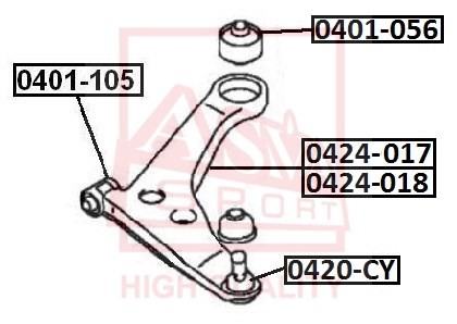 Рычаг подвески 0424-017 ASVA