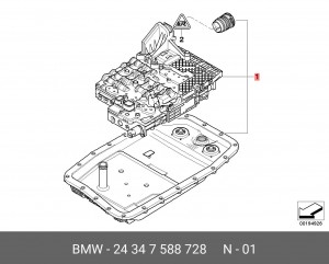 Блок клапанов управления АКПП 24347588728 BMW