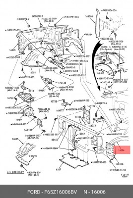Крыло переднее F65Z-16006-BV FORD