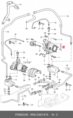 Компрессор, наддув 99612301475 PORSCHE