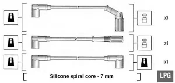 Ккомплект проводов зажигания 941105240647 MAGNETI MARELLI
