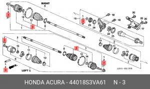 Пыльник ШРУСа (комплект) 44018S3VA61 HONDA