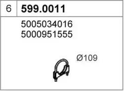 Монтажный комплект, глушитель 5990011 ASSO