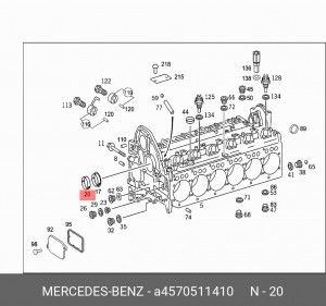 Вкладыши распредвала A 457 051 14 10 MERCEDES BENZ