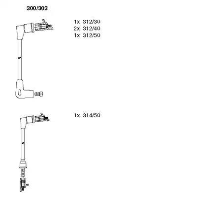 Ккомплект проводов зажигания 300303 BREMI
