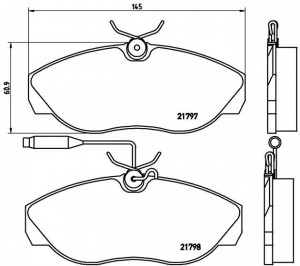Комплект тормозных колодок, диско P23068 BREMBO