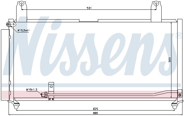 Конденсатор, кондиционер 940080 NISSENS