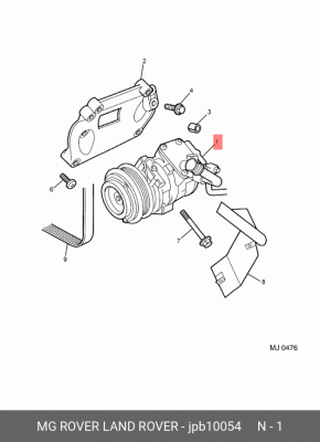 Компрессор, кондиционер JPB10054 MG ROVER LAND ROVER