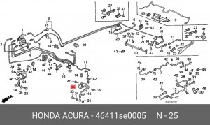 Тормозной шланг 46411SE0005 HONDA