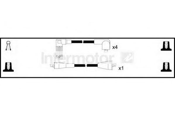 Ккомплект проводов зажигания 73350 STANDARD