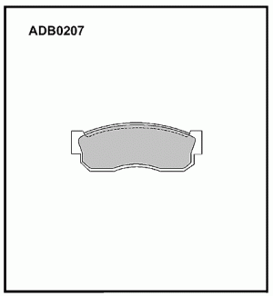 Колодки тормозные дисковые ADB0207 ALLIED NIPPON