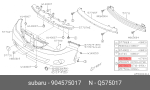 Болт крепления 904575017 SUBARU
