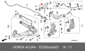 Втулка стабилизатора 52306-SNA-A01 HONDA