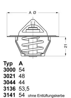 Термостат, охлаждающая жидкость 3044.90D1 WAHLER