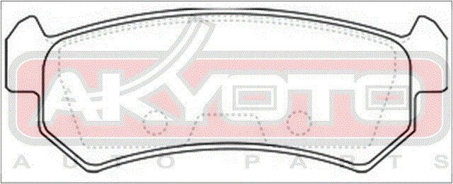 Колодки тормозные дисковые AKD-0376 AKYOTO