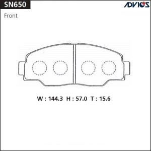 Колодки тормозные дисковые SN650 ADVICS
