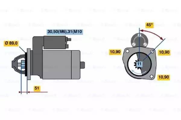 Стартер 0 001 231 014 BOSCH