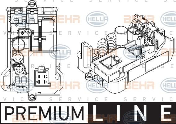 Сопротивление, вентилятор салона 5HL 351 029-061 HELLA