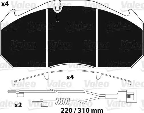 Колодки тормозные дисковые 882215 VALEO PHC