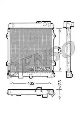 Радиатор, охлаждение двигател DRM05031 DENSO
